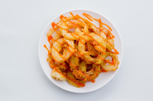 Aros de cebolla Aperitivos fritos de IndonesiaSauce