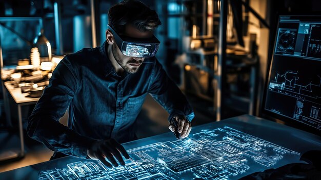 Un arquitecto da vida a los diseños arquitectónicos con modelos de construcción holográficos en 3D