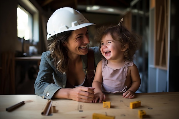 Arquitecto Mujer Talentosa Mostrando Su Creación Ai Generativo