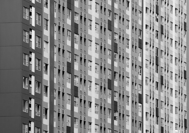 Arquitectónico de estilo moderno de construcción de ventana - patrón blanco y negro