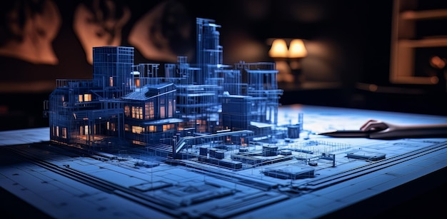 arquitectos con edificios en 3D