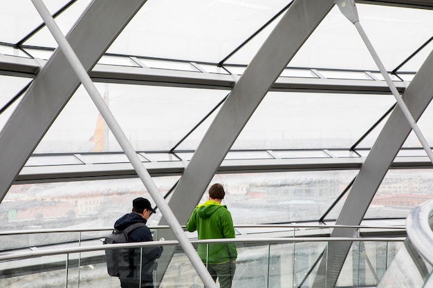 Arquitectura de arte en espiral del Reichstag en Berlín, Alemania