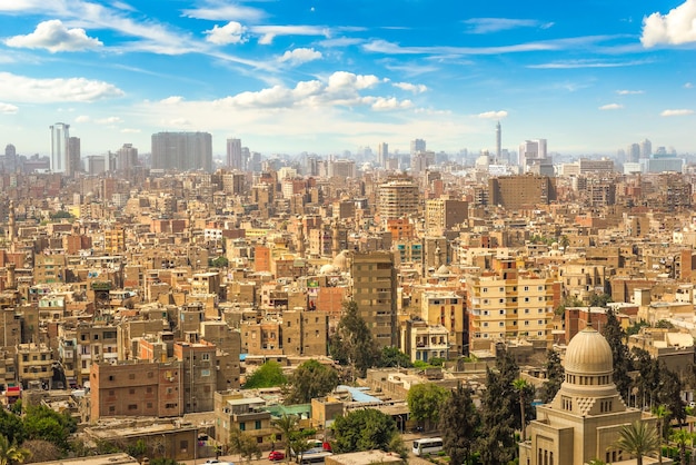 Arquitectura de El Cairo, vista de la ciudad desde arriba