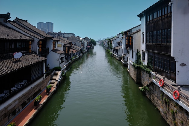 Foto arquitectura china una ciudad acuática en jiangnan