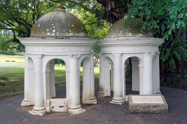 Arquitectura colonial en el parque de Fort Canning en Singapur.