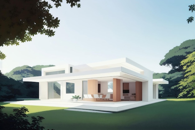 Arquitectura de diseño de casas minimalistas