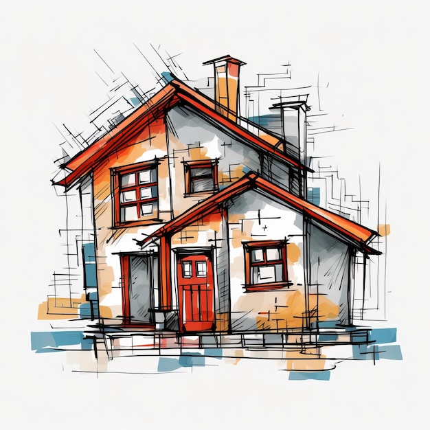 Foto arquitectura doodle house hd fondo blanco aislado png clipart vector