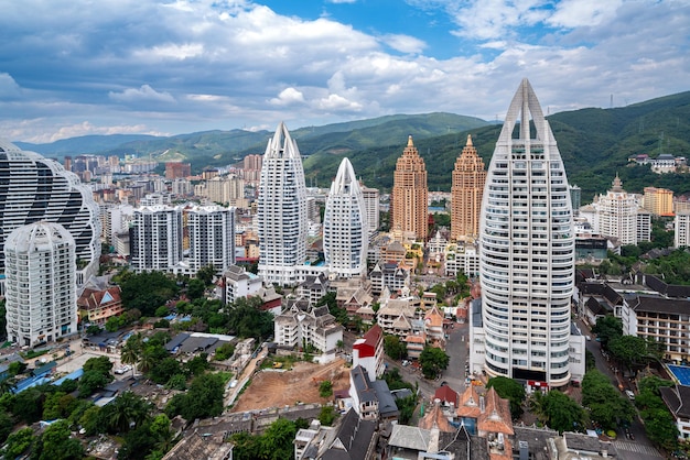 Arquitectura de estilo del sudeste asiático en Xishuangbanna Yunnan China