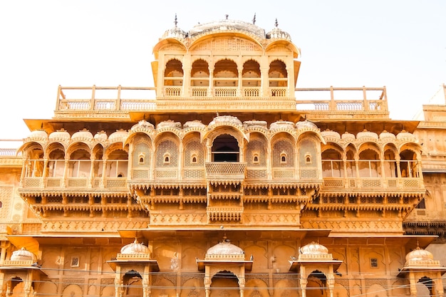 Arquitectura de la fortaleza de Jaisalmer, Jaisalmer, Rajasthan, India.