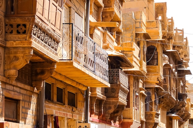 Arquitectura de la fortaleza de Jaisalmer, Jaisalmer, Rajasthan, India.