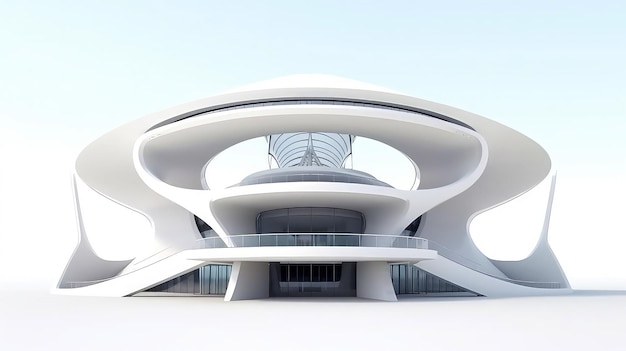 Arquitectura futurista de ciudad de ciencia ficción en 3D con rascacielos orgánicos para ciencia ficción