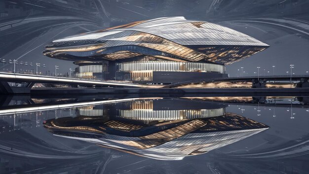 Foto arquitectura moderna del centro de arte en chongqing, china