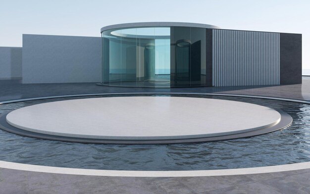 Arquitectura moderna con cúpula de vidrio