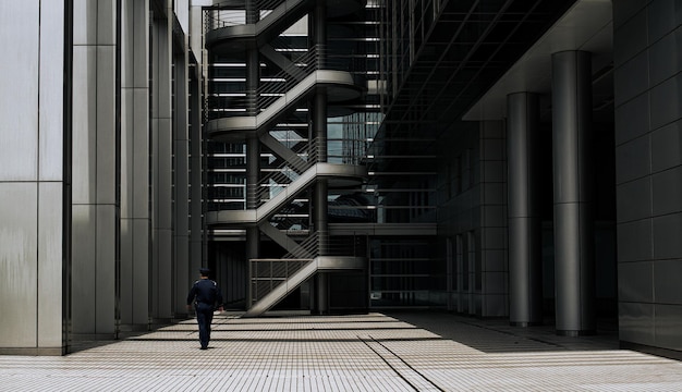 Arquitectura moderna El policía contra el edificio moderno