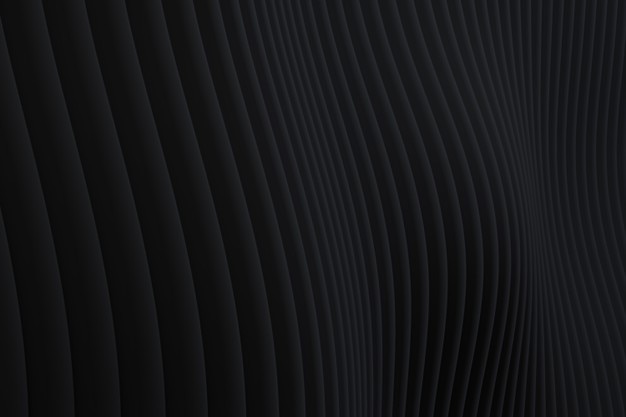 Arquitectura de ondas de pared abstracta detalles de fondo negro