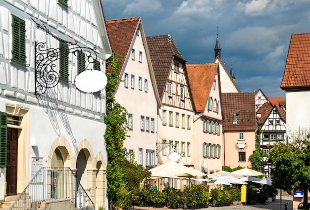 Arquitectura tradicional de bad wimpfen cerca de heilbronn en la región de badenwurttemberg del sur de ge