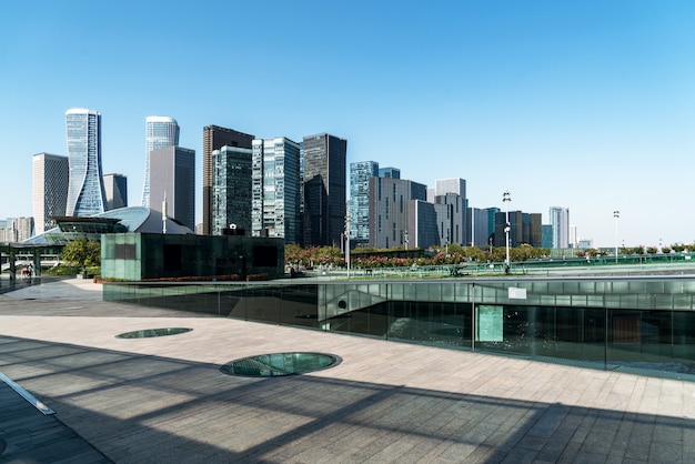 Arquitectura urbana moderna, Plaza del Centro Financiero en Hangzhou, China