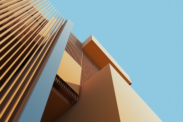 Arquitetura 3D, ripas verticais