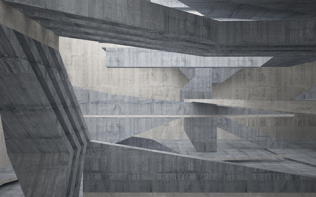 Arquitetura abstrata de um edifício de concreto