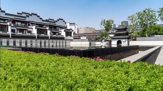 Arquitetura antiga do rio Qinhuai do templo de Nanjing Confúcio