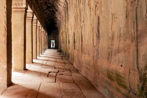 Arquitetura antiga Khmer complexo de Angkor Wat Siem Reap destinos de viagem do Camboja