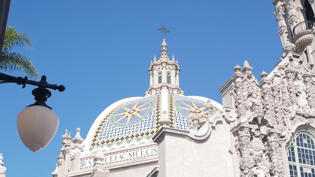 Arquitetura colonial espanhola mosaico cúpula cúpula san diego balboa park