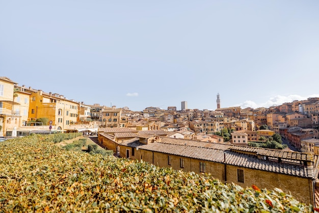 Arquitetura da cidade da cidade de siena na região da toscana da itália