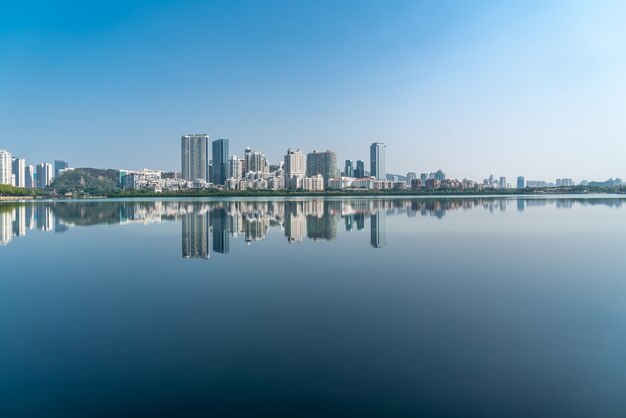 Arquitetura da cidade de Xiamen Horizonte da paisagem