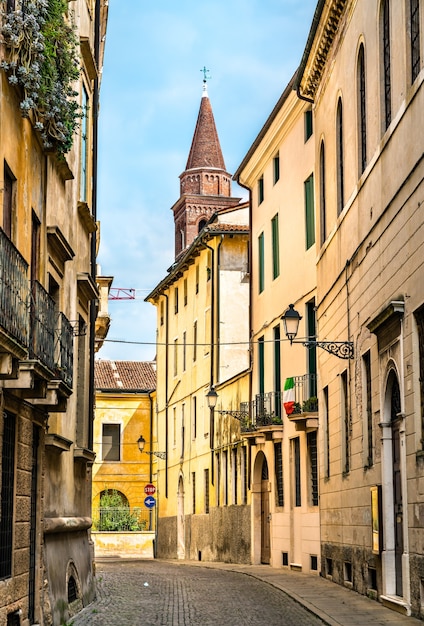 Arquitetura da cidade velha de Vicenza. Patrimônio mundial da UNESCO na Itália