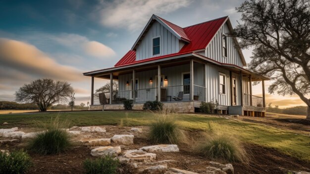 Foto arquitetura de casa em estilo tudor com telhado íngreme