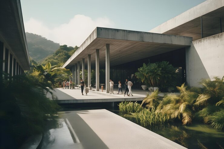 Foto arquitetura de construção de conceito moderno