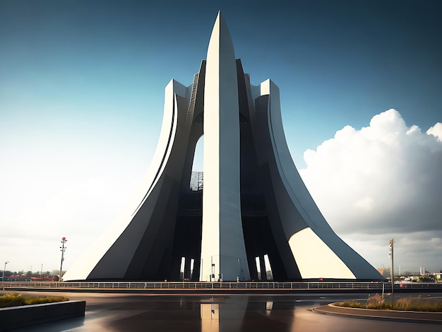 Arquitetura de edifícios futuristas inspiração de design exterior Ai gerada