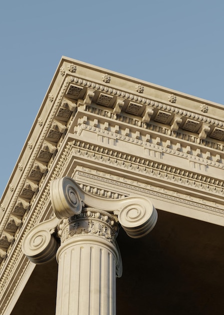 arquitetura de fundo realista colunas iônicas clássicas