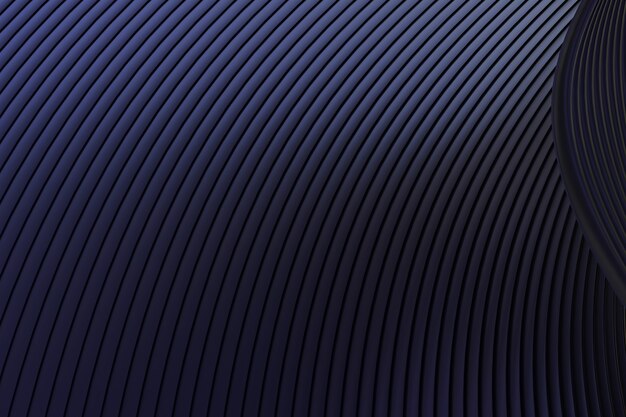 Arquitetura de onda de parede abstrata preta fundo abstrato renderização em 3d, fundo preto para apresentação
