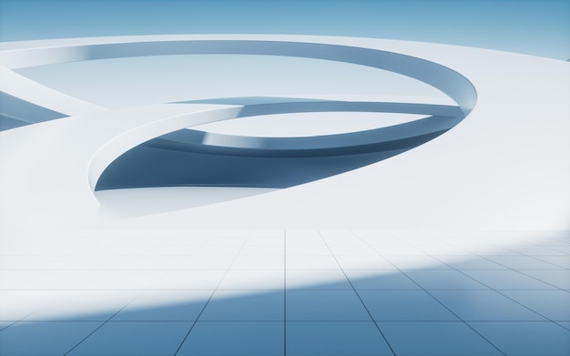 Arquitetura futurista abstrata renderização 3D