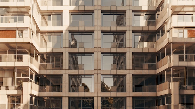 Foto arquitetura moderna da cidade vista em perspectiva de um edifício moderno ia generativa