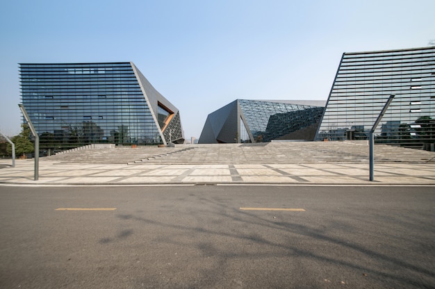 Foto arquitetura moderna do art center em chongqing, china