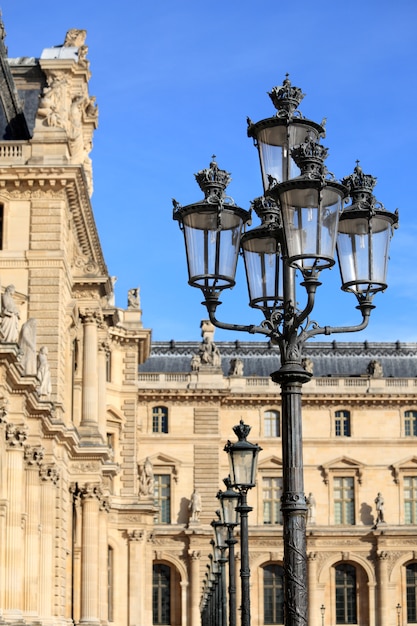 Foto arquitetura renascentista no museu do louvre, paris