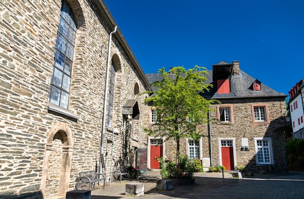 Arquitetura tradicional de monschau na Renânia do Norte, Alemanha