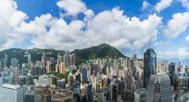 Arquitetura urbana de Hong Kong, Victoria Harbour, durante o dia