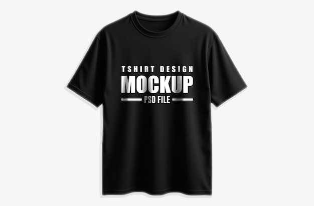 Arquivo PSD de maquete de design de camiseta preta