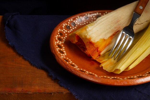 Foto arrangement von köstlichen traditionellen tamales