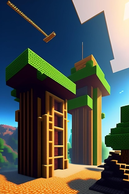 Foto arranha-céu minecraft