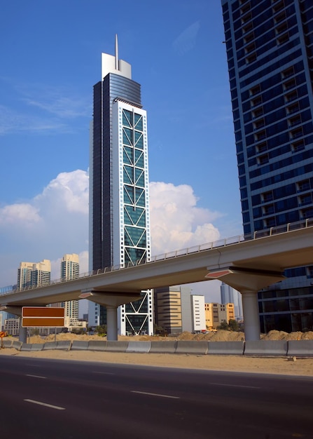 Arranha-céus famosos de Dubai Edifícios altos Vista panorâmica