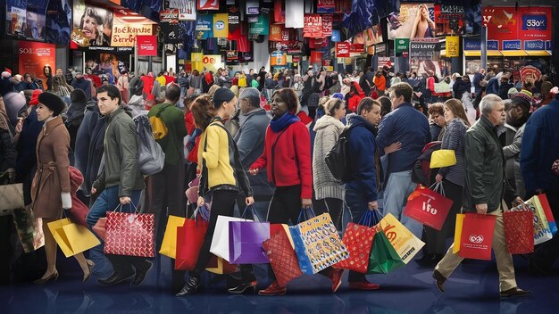 Foto arranjo de sexta-feira negra com sacos de compras