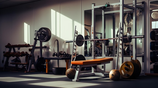 Array de equipos de gimnasio