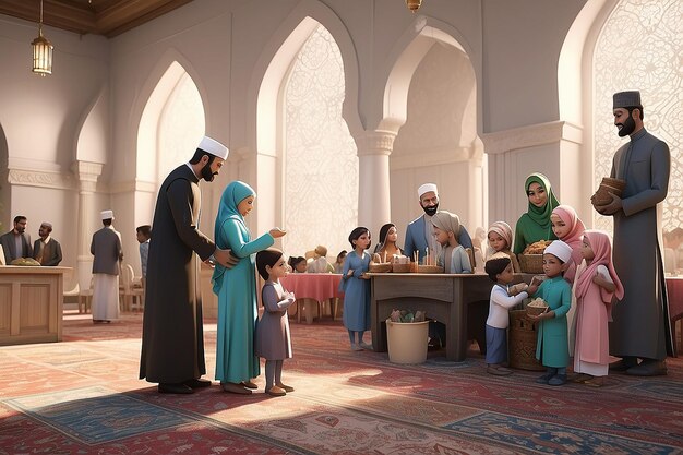 Foto arrecadação de fundos para a mesquita da família