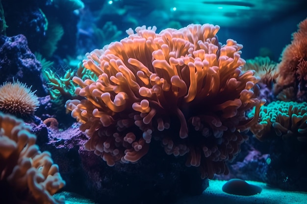 Un arrecife de coral bajo el mar