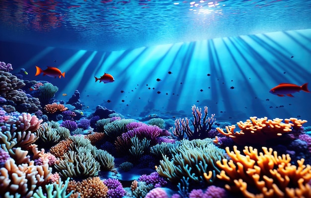 arrecife de coral con peces