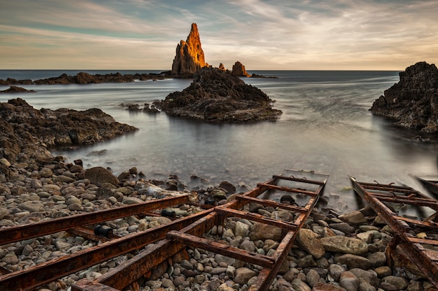 El arrecife de sirenas está ubicado en el Parque Natural de Cabo de Gata. Andalucia España.